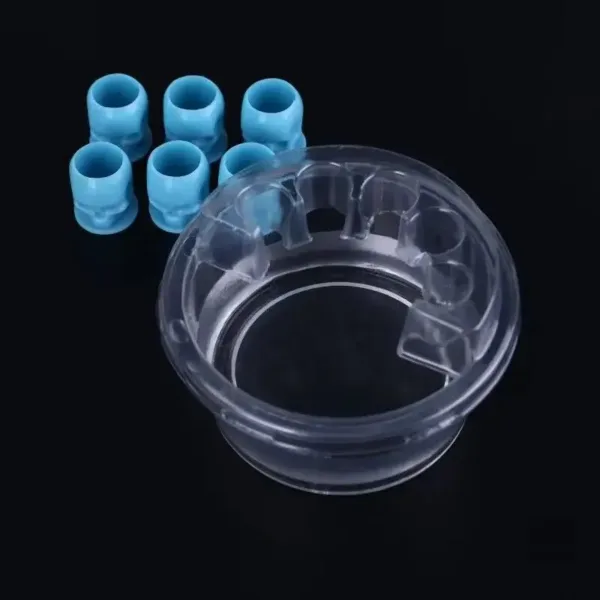 20PCS Disposable Tattoo Cartridge Cup Holder Plastic Tray For Tattoo Inks Needle Holder Transparent Stand Ink Cleaning Cup